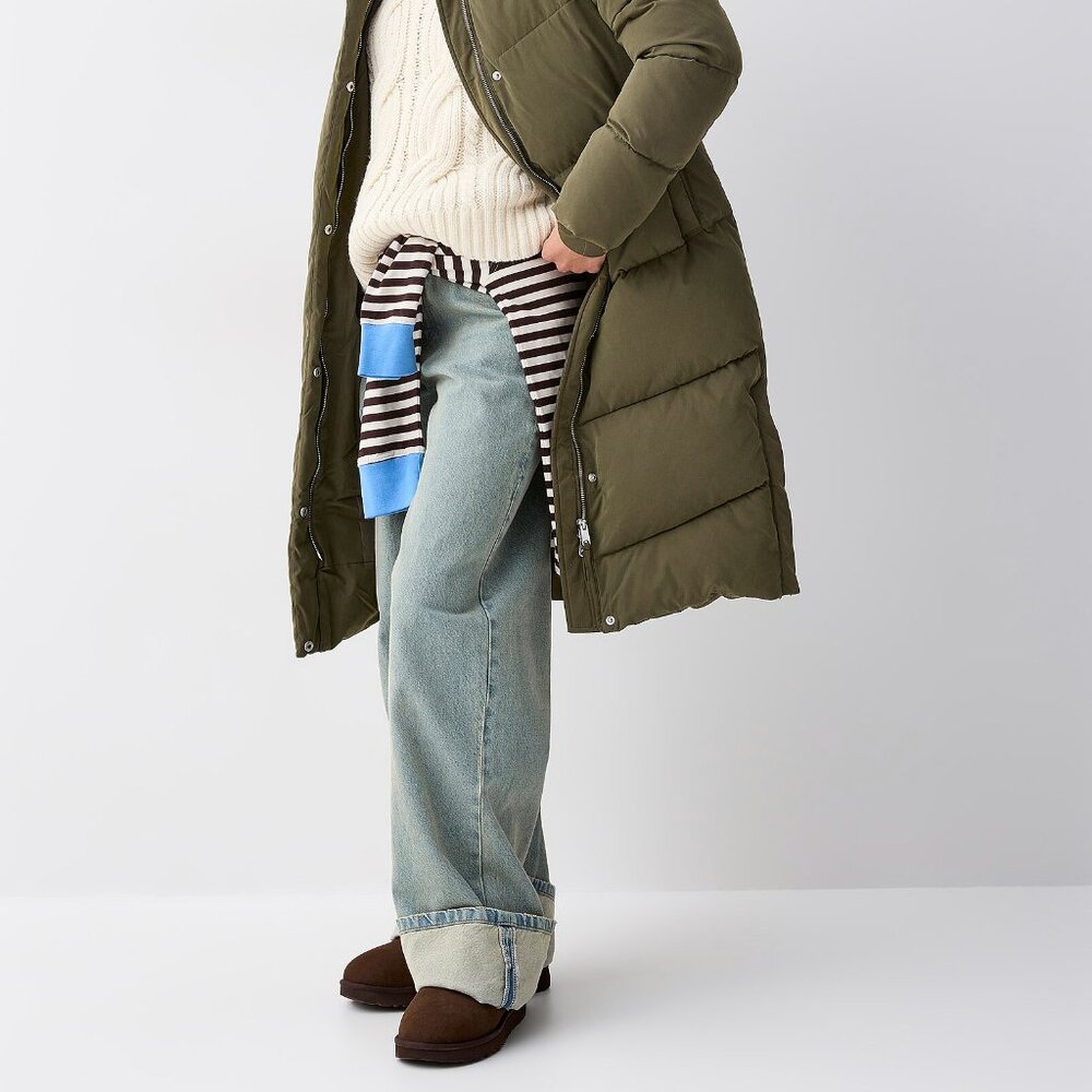 Olive Green Long Cut Puffer Winter Jacket NEW WITH TAG (69% Off Retail Price) - Picture 4 of 6